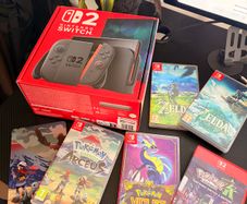 Switch 2 bundle with 5 games, 1 collectible game case and console carrying case