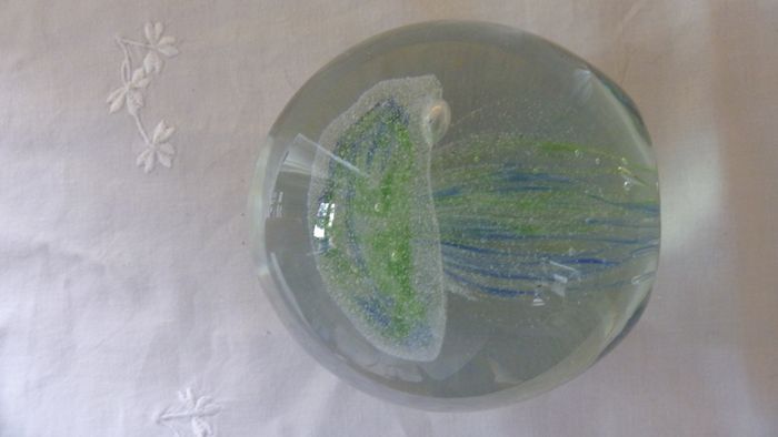 Glass Jellyfish Paperweight
