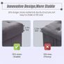 NEW | Folding Storage Ottoman Bench, Velvet Large Footstools Cube for Living Room and Bedroom 110 x 40 x 40 cm - Gray Image 3