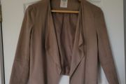 Bershka beige blazer suede