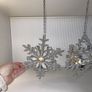 2 Fabulous Silver with Crystal & Delmonte Stones Hanging Candle Holders Image 3