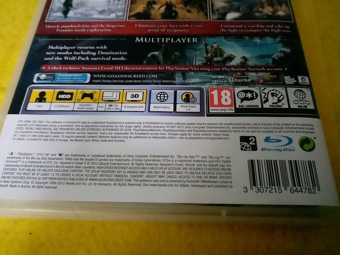 Assassins Creed 3 PlayStation 3 Ps3 Games Original