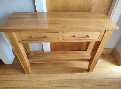 solid oak hall table