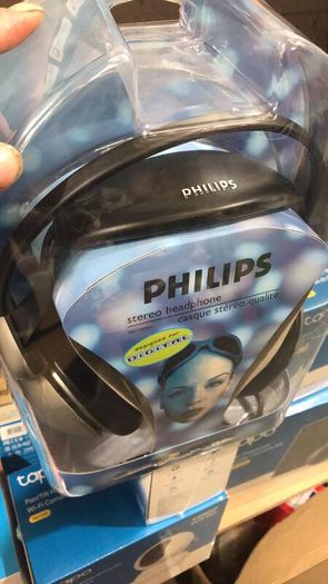 Old School Philips Stereo Corded Headphones
