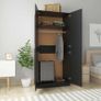 Wardrobe Black 90x52x200 cm Chipboard Image 3