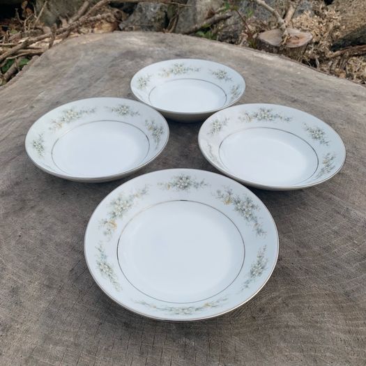4x vintage Noritake Melissa dessert bowls