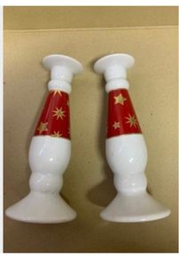 2 Fine China Candlesticks
