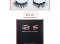main image for ad Magnetic Eyelashes with Magnetic Eyeliner and Tweezer - 3 Pair Set - Long Lashes - Size 6D-90
