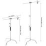 21710 Stainless Steel Heavy Duty C-Stand with Hold Arm and Grip Head Image 4