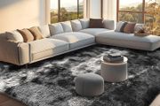 Rugs Living Room  160x230cm Dark Grey Large Rug for Living Room - Ultra Soft Fluffy Shaggy Rugs for Bedroom, Indoor Nursery Carpets for Kids Room Home Decor, Non Shedding, Anti-Slip Backing