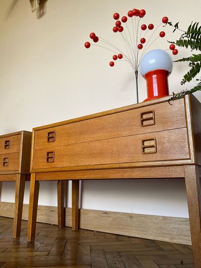 Vintage Swedish side tables  mid century