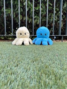Duo colour octopus plushies