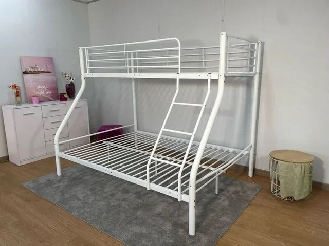 White Double Metal Bunk Bed FREE DELIVERY