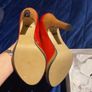 Women's faith high heeled peep toes red shoes.. bnwt Image 3