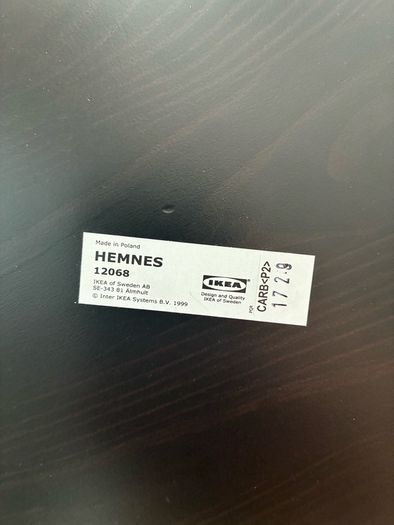 IKEA Hemnes Nightstand Gray Dark Gray Stained 003.817.35 Size 18 1/8x13 3/4"