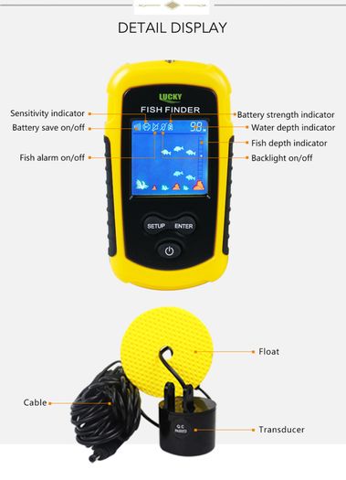 Brand New Fish Finder 100M Sonar LCD  Echo Sounder