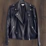 Topshop Black Faux Leather Biker Jacket UK 12 Image 2