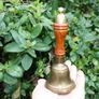 Vintage Brass Bell With Wooden Handle Image 3