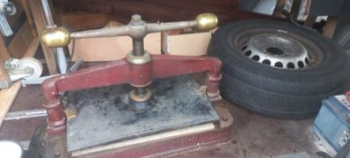 Antique Book  Press Metal and Bronze Solid highest quality working perfectly  Early 1900s  A3 size