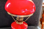 Rare red glass oil lamp