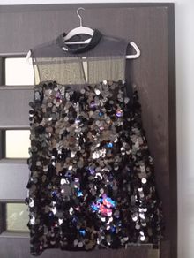 Sequined black dress