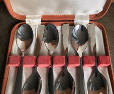 Vintage Set Of 6 Firth Stainless Steel Teaspoons