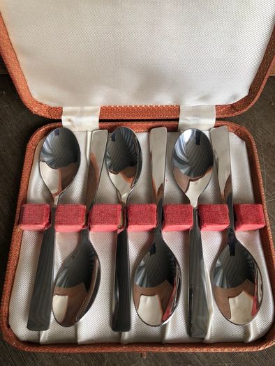 Vintage Set Of 6 Firth Stainless Steel Teaspoons
