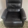 Brown Leather Recliner Electronic Lift Chair Image 2
