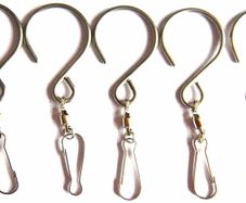 5 Hanging Stainless Steel Swivel Hooks Clips For Garden Wind Spinner Sun Catcher