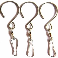5 Hanging Stainless Steel Swivel Hooks Clips For Garden Wind Spinner Sun Catcher