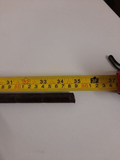 Vintage Bamboo Walking Stick Cane with Silver Collar