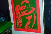 Rare vintage original Martin Monks artwork