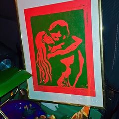 Rare vintage original Martin Monks artwork