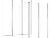 Bath Enclosures 2 pcs 104x130 cm Tempered Glass Transparent