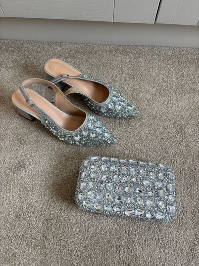 Diamond heels and bag