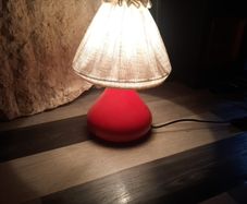 red ceramic lamp
