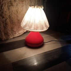 red ceramic lamp
