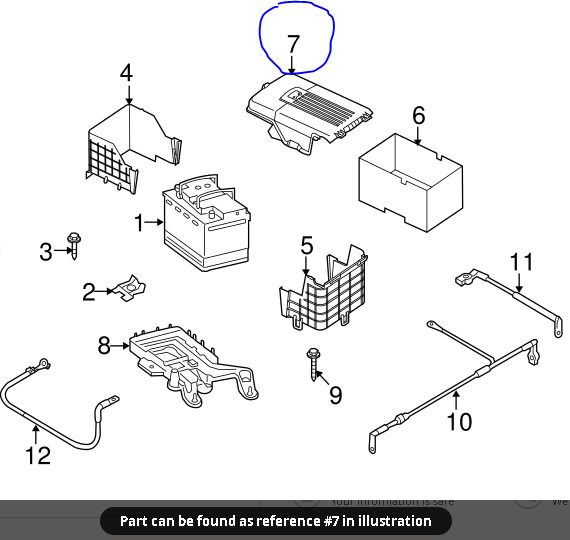 Audi Q , VW VAG battery cover part no 3C0-915-443-A