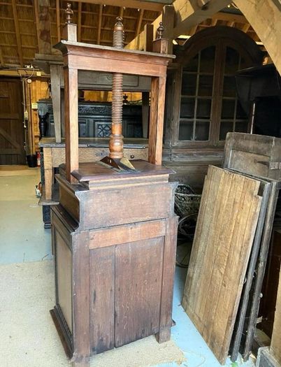 Antique book / linen press, rare piece