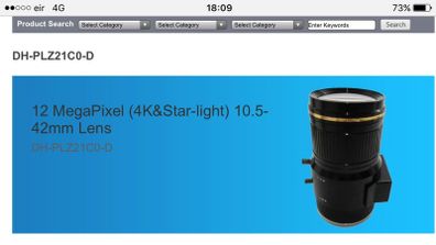 Price Drop !!! Dahua 4k Star-light Cctv Lens