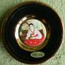 3 x 24KT Gold trim Blue Porcelain Seoul Korea Plates Image 5