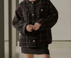 next wool mix collarless jacket size 18 postage included