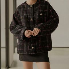 next wool mix collarless jacket size 18 postage included