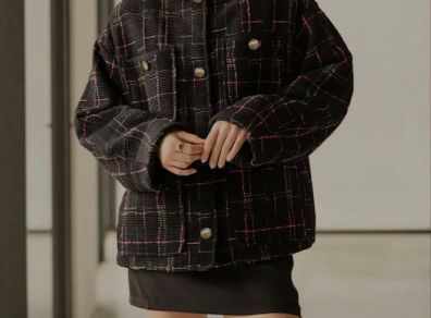 next wool mix collarless jacket size 18 postage included