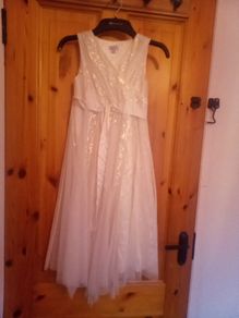 Monsoon flower girl dress , 8-10, ivory