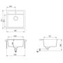 Granite Kitchen Sink Single Basin Beige Image 4