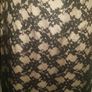 Awear midi pencil Black/cream sleveless lace dress size UK14 EUR42 Postage included Image 3