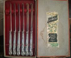 1950s Hiram Wild "Springtime" Silver Plated Knives