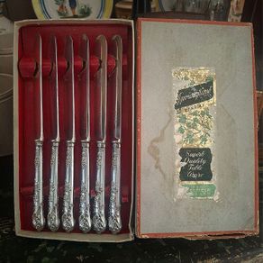 1950s Hiram Wild "Springtime" Silver Plated Knives
