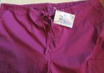 Medical Scrubs Drawstring Trousers XL Wine